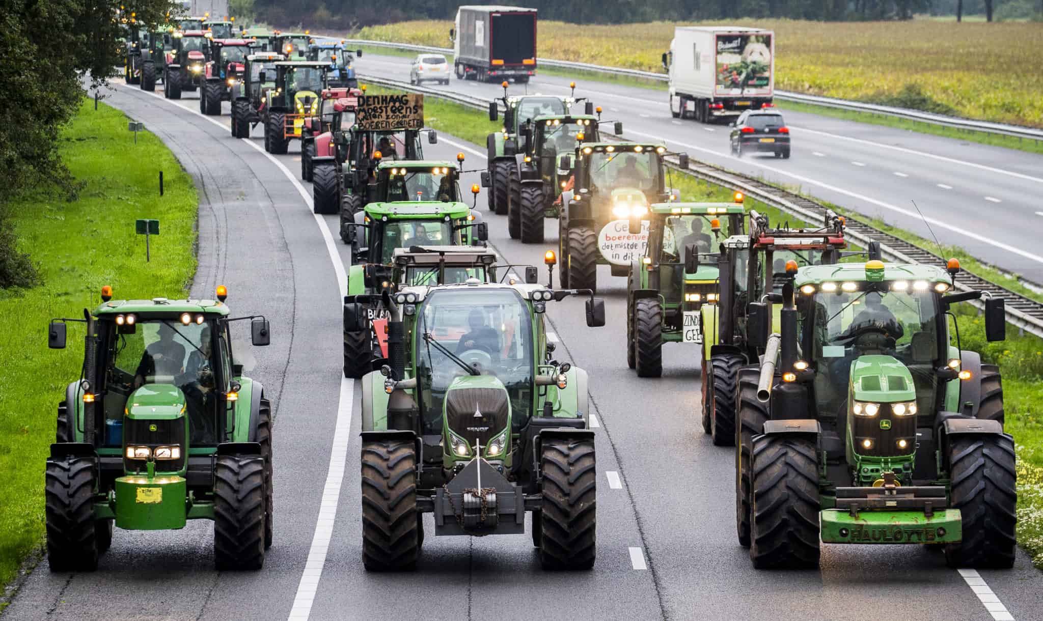 Mega protest door Europese boeren in Brussel